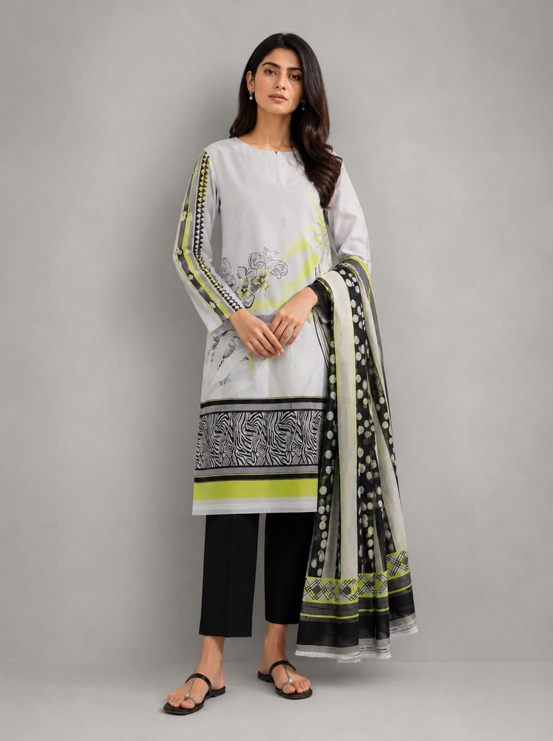3 Piece - Printed Lawn Suit