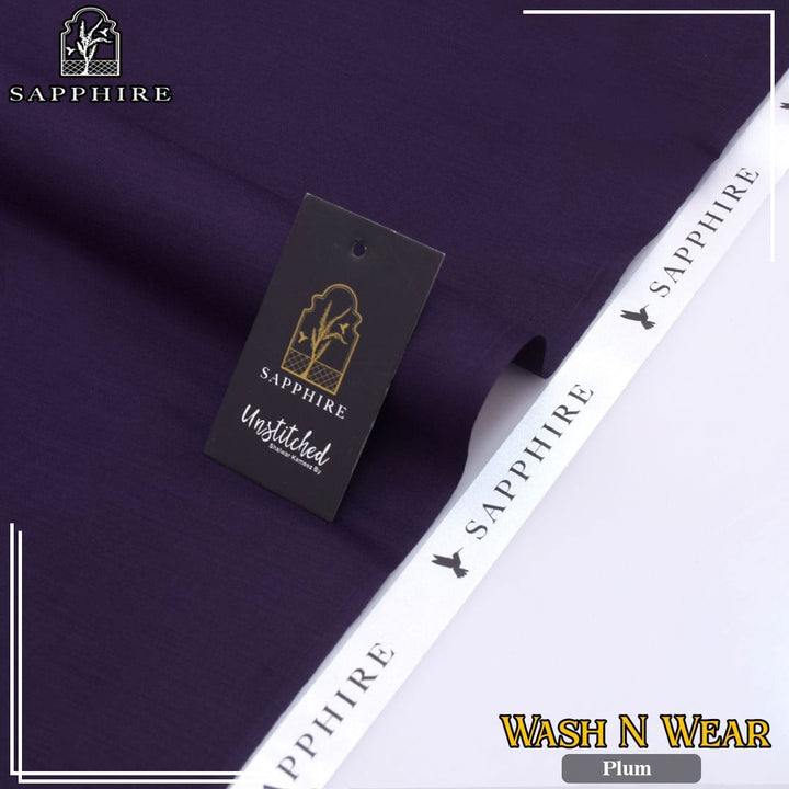 Sapphire Unstitched Wash N Wear Fabric - Plum